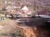 House area seen across the hole where the main retaining wall will go