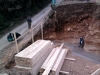 Rebar going in for the base of the rear garage wall