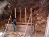 Shuttering going up for the rear garage wall