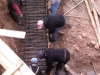 Another view of the rebar for the main retaining wall base