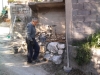 2013-04-15-16h47 Day78; Building stone wall at Laube