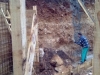 Baki cleariing the rockfall after heavy rain