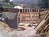 Back wall of the garage in place