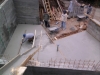 The lower level floor almost finished 