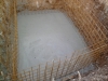 Rain water tank base laid