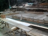 Shuttering and 1st layer rebar on house foundation