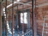 2013 03 03 13h30 Day 35 Interfloor beams and bricks propped up ready for slab